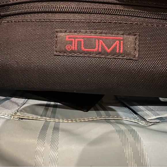 TUMI Black Nylon Leather Trim Briefcase Laptop Bag - Picture 13 of 14